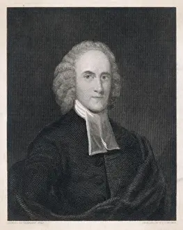 Jonathan Edwards Print - Engraving of American Clergyman