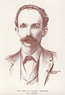 Prints of JOSE MARTI Cuban poet and freedom- fighter, active in cause of Cuban independence, killed fighting the Spanish Cuba Prints: Jose Marti Print - Cuban poet and freedom fighter
