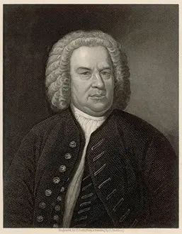 German Historical Figures Prints: Js Bach / Cook / Sichlong