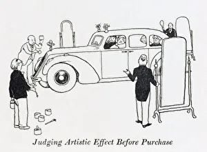 Judging artistic effect before purchasing / W Heath Robinson Judging artistic effect before purchasing / W Heath Robinson
