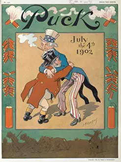 Vintage American Cartoons Prints: July the 4th 1902