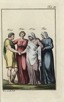 Juno, Roman goddess of marriage, with bride Juno, Roman goddess of marriage, with bride