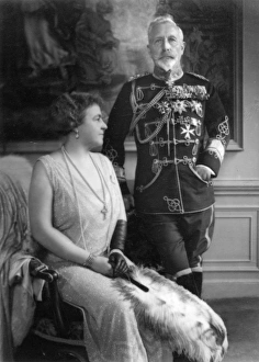Kaiser Wilhelm II and his wife Hermine Kaiser Wilhelm II and his wife Hermine