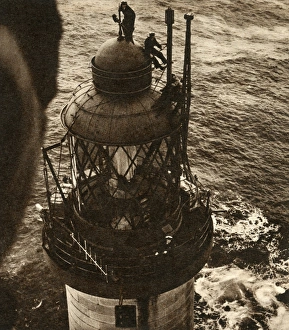 Three keepers trapped on Eddystone lighthouse, Plymouth Three keepers trapped on Eddystone lighthouse, Plymouth