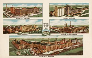 Kellogg's Co Plants - Corn Flakes Promotional postcard Kellogg's Co Plants - Corn Flakes Promotional postcard