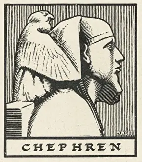 Prints of KHAFRE, PHARAOH also known as CHEPHREN (4th dynasty) son of Khufu Ancient Egypt Prints: Khafre Print, Ancient Egyptian Pharaoh