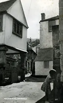 Cornwall Village Scenes Prints: Kiegwin Place, Mousehole, Cornwall