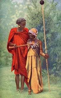 Kikuyu couple in the forest, Kenya, East Africa Kikuyu couple in the forest, Kenya, East Africa