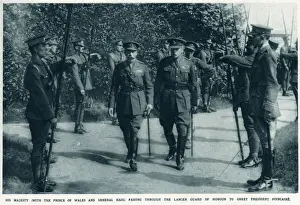 King George V Print: 1916 Meeting with President Poincaire