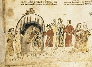 King Arthur and his court. Ilustration of the King Arthur and his court. Ilustration of the