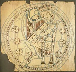 King David. Drawing for the rose window of the Cathedral of King David. Drawing for the rose window of the Cathedral of