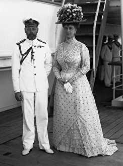 King George V in Naval uniform and his wife, Queen Mary King George V in Naval uniform and his wife, Queen Mary