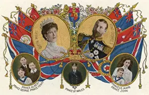 King George V and Family: A 1911 Coronation Print