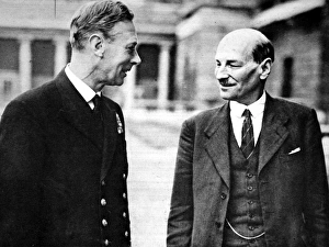 King George VI and Clement Attlee, Buckingham Palace, 1945 King George VI and Clement Attlee, Buckingham Palace, 1945