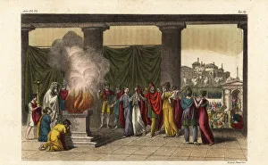 King Priam and family after the departure of Hector King Priam and family after the departure of Hector