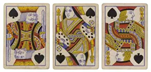 King, Queen and Knave of Spades Print