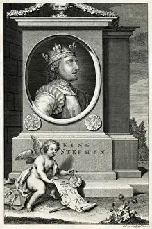 Royal Family Tree UK Prints: King Stephen / Vertue