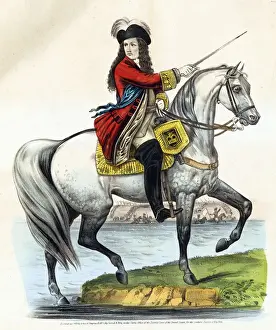 Prints of King William III. Crossing the River Boyne July 1st 1690. Date: July 1st 1690 Related Prints: King William III Crossing the River Boyne Print 1690