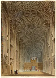 University Prints: Kings College Chapel Print - Organ Screen Interior