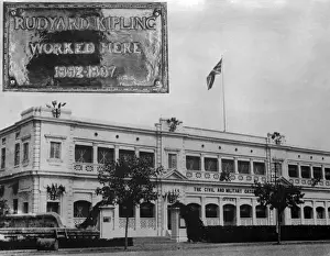 Prints of RUDYARD KIPLING The offices of the Civil and Military Gazette, Lahore, India, where Rudyard Kipling worked from 1882 to 1887. Date: 1865 - 1936 Rudyard Kipling Prints: Rudyard Kipling's Lahore Office Print, 1882-1887