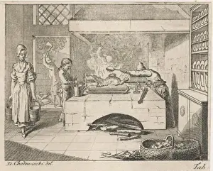 Kitchen Scene From The Past Prints: Kitchen Scene C1760