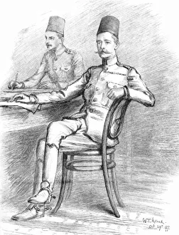 Victorian Era Military History Prints: Kitchener / Berber Desk