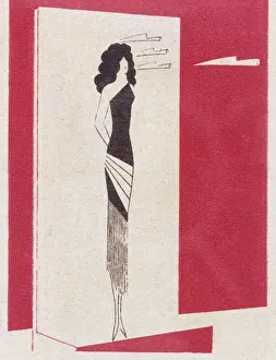1928 Print of Knife-Thrower Assistant