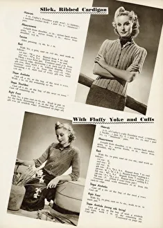 Knitted women's cardigans 1940 Knitted women's cardigans 1940
