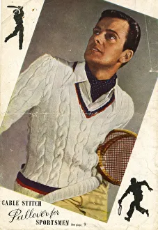 Knitting pattern cover, Men's Tennis Pullover Knitting pattern cover, Men's Tennis Pullover