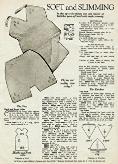 Knitting pattern for vest and knicker set for women 1930s Knitting pattern for vest and knicker set for women 1930s