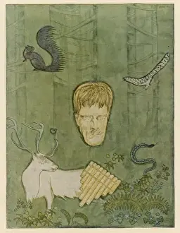 Norwegian Writer Prints: Knut Hamsun / Pedersen / Sim