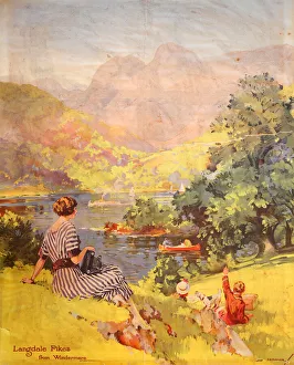 Kodak poster, Langdale Pikes from Windermere Kodak poster, Langdale Pikes from Windermere