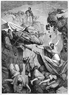 Bible Story Illustrations Online Prints: Korah swallowed up but unclear