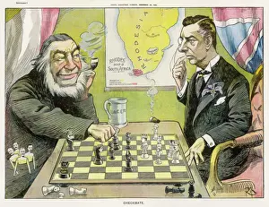 Kruger and Chamberlain Print: A Tense Moment in Diplomacy