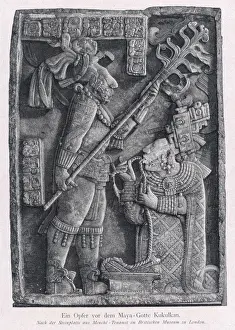 British Museum Collection Prints: Kukulkan Carving (Mayan)