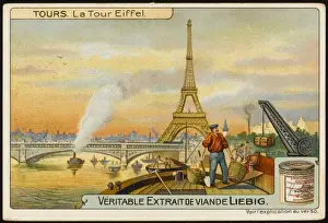 La Tour Eiffel Print - Seine Riverbank View