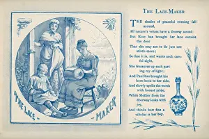 Historical Textile Industry Prints: Lace Maker 1886