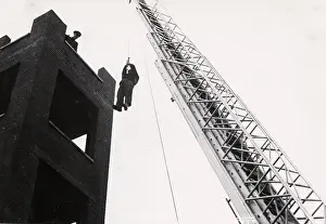 WWII Firefighting Prints: Ladder Drill