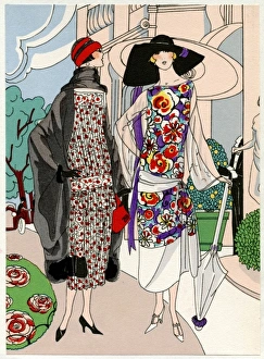 Two ladies in outfits by Drecoll and Madeleine et Madeleine Two ladies in outfits by Drecoll and Madeleine et Madeleine