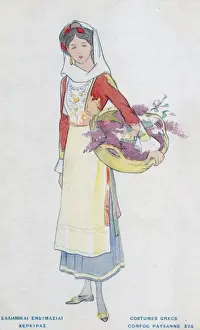 Lady from Corfu: A Greek Island Print