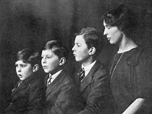 Lady Cynthia Colville with David, Philip and Jock Lady Cynthia Colville with David, Philip and Jock