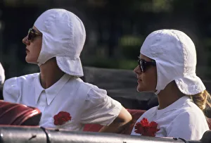 Two lady drivers of vintage Hispano Suiza cars Two lady drivers of vintage Hispano Suiza cars