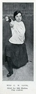 Lady Fencer Miss G M Davis - 3rd place in Hutton Cup Contest Lady Fencer Miss G M Davis - 3rd place in Hutton Cup Contest