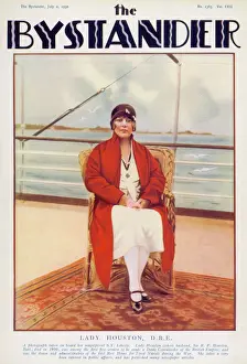 Lady Houston D. B. E Print - Dame Fanny Lucy Houston on Board Liberty Steam Yacht