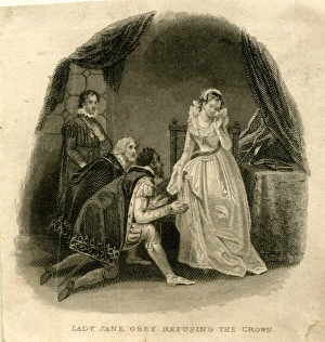 Lady Jane Grey being offered the Crown of England Lady Jane Grey being offered the Crown of England