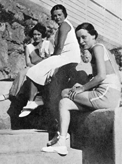 Lady Milford Haven and Gloria Vanderbilt at Antibes Lady Milford Haven and Gloria Vanderbilt at Antibes