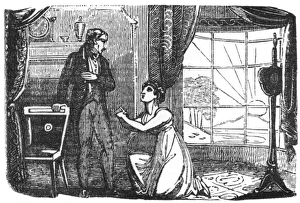 Lady pleading with gentleman, c. 1800 Lady pleading with gentleman, c. 1800