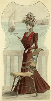 Lady at the Seaside Print, 1890