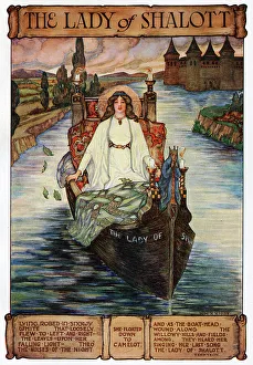 The Lady of Shalott setting out on her boat for Camelot The Lady of Shalott setting out on her boat for Camelot