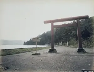 Red Torii Gate Japan Prints: Lake Hakone